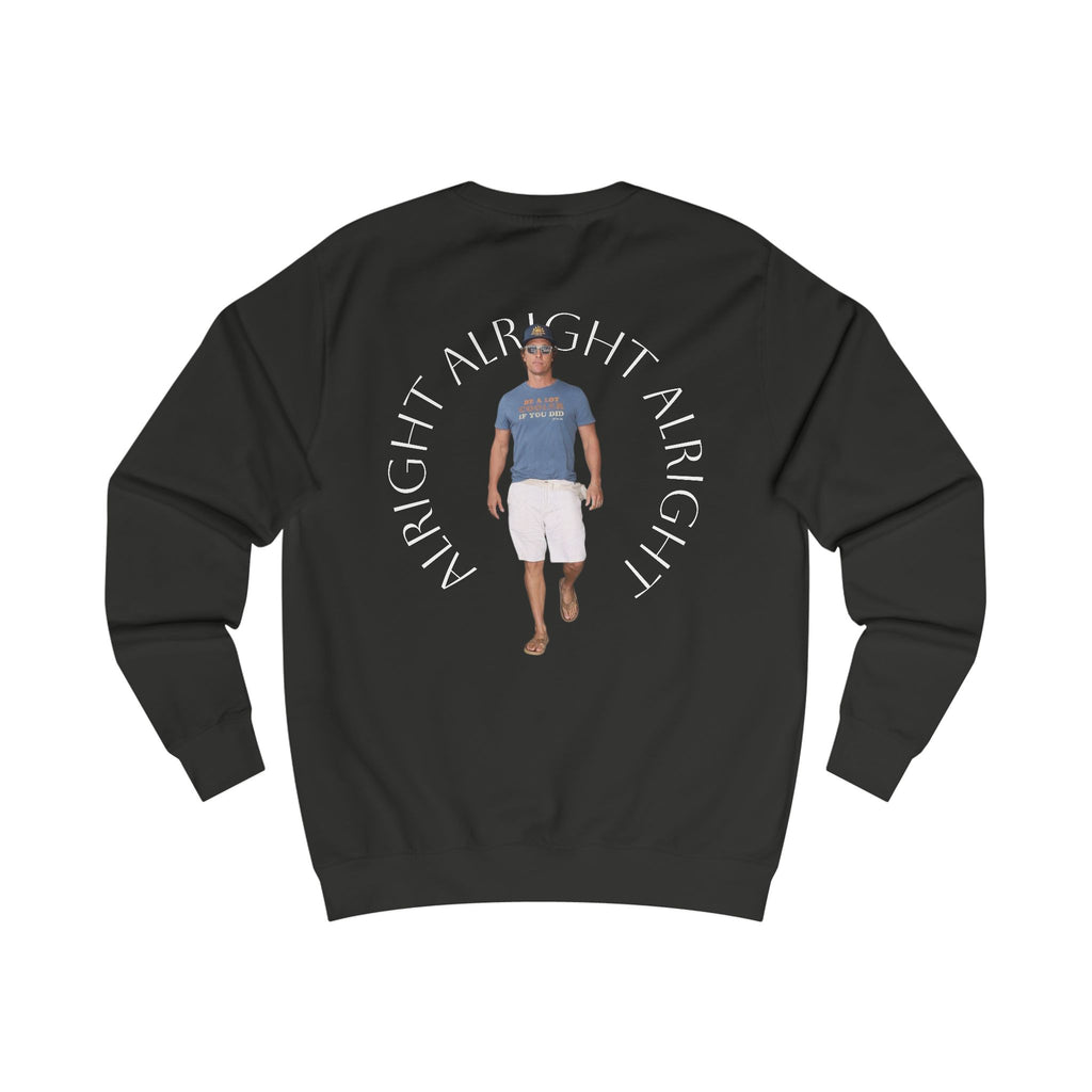 Crewneck Sweatshirt — "Alright" Circle Photo Graphic Pullover